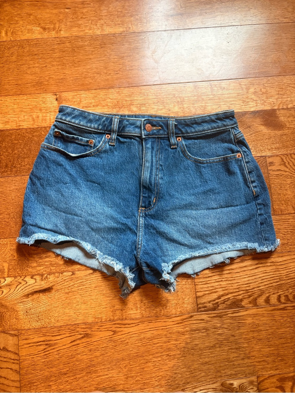 PINK Victoria's Secret Distressed Blue Denim Jean Shorts